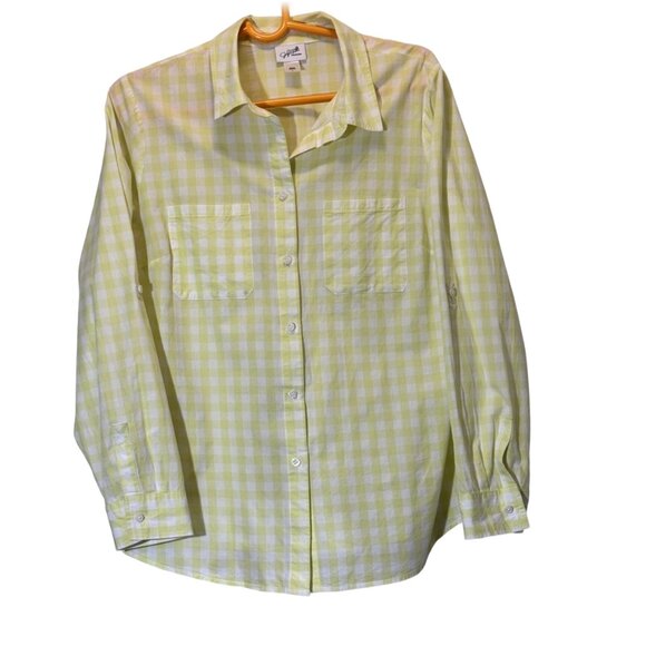 Jocelyn Smith Collection Tops - Women Green Plaid Shirt Size L